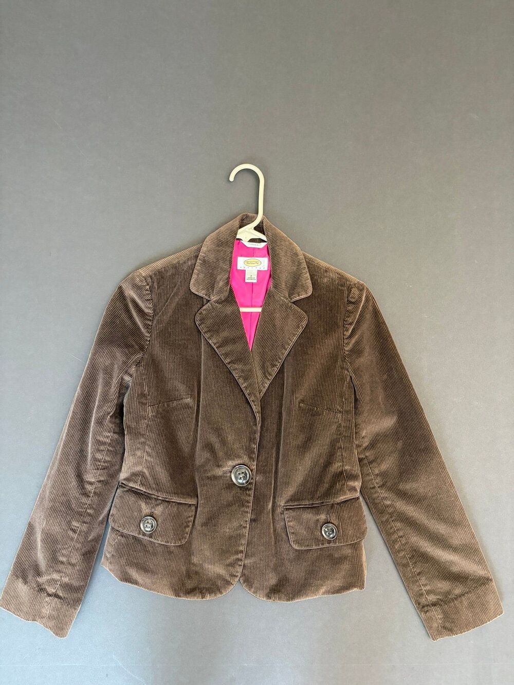 Talbots Petites 2 Brown Corduroy Blazer Jacket Quiet Luxury Preppy Chic